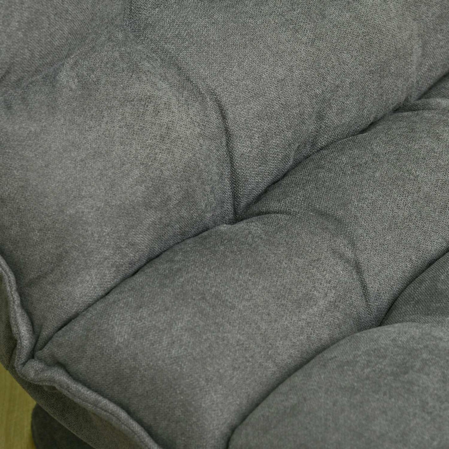 Adjustable gray floor chair - swivel, microfiber comfort