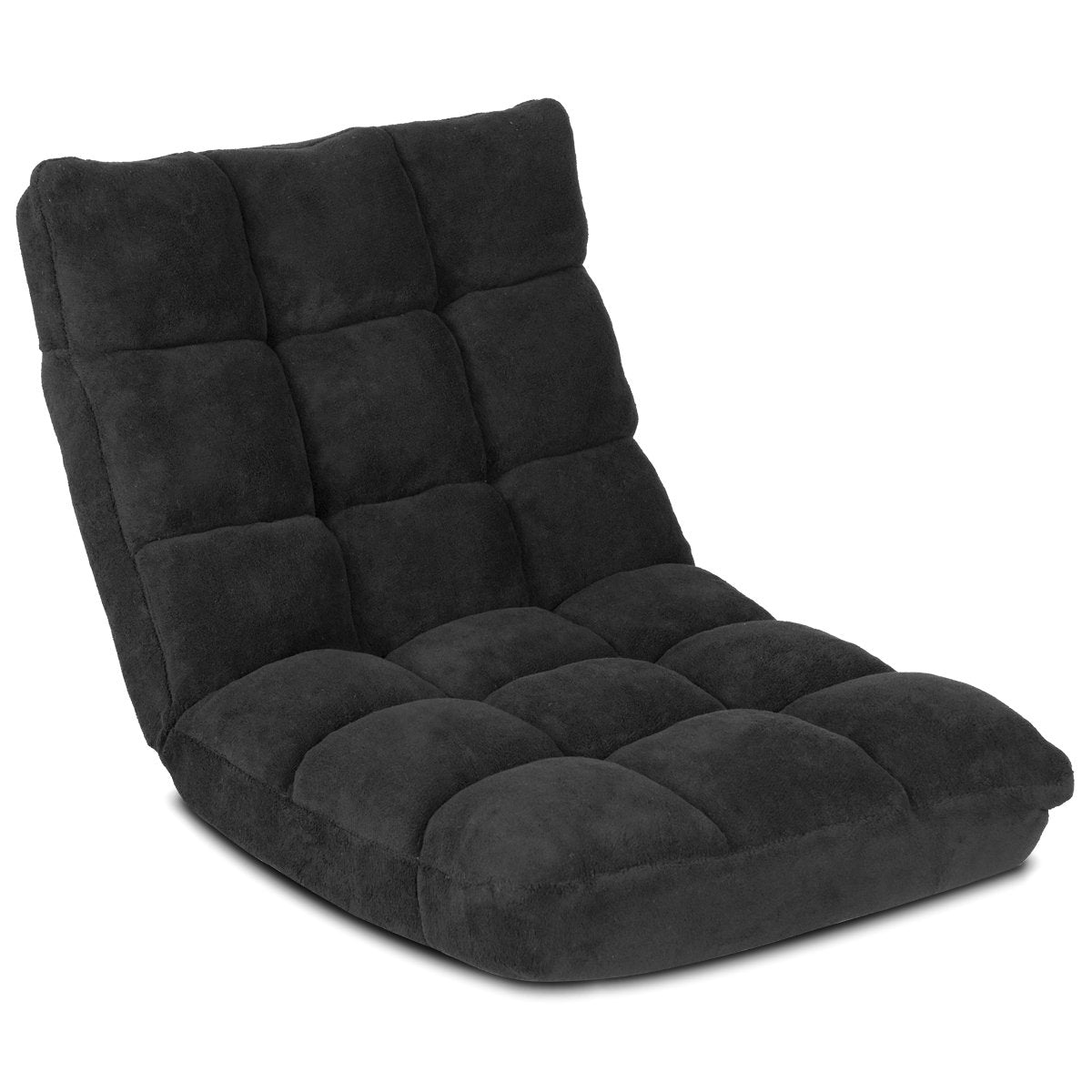 Floor Chair Foldable Lazy Sofa Lazy Tatami Floor Cushion Black/Grey/Coffee Black