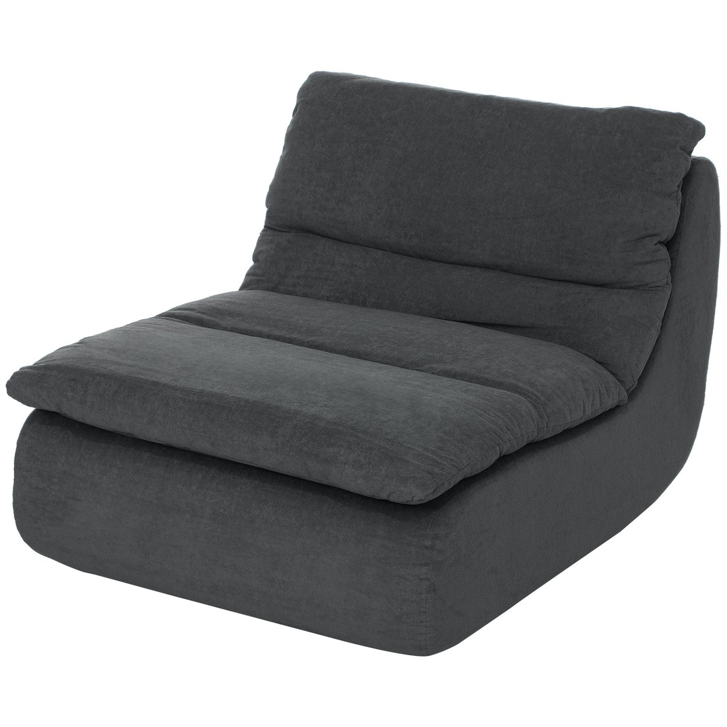 Gray floor chair - Ultra-High Density Foam, washable cover