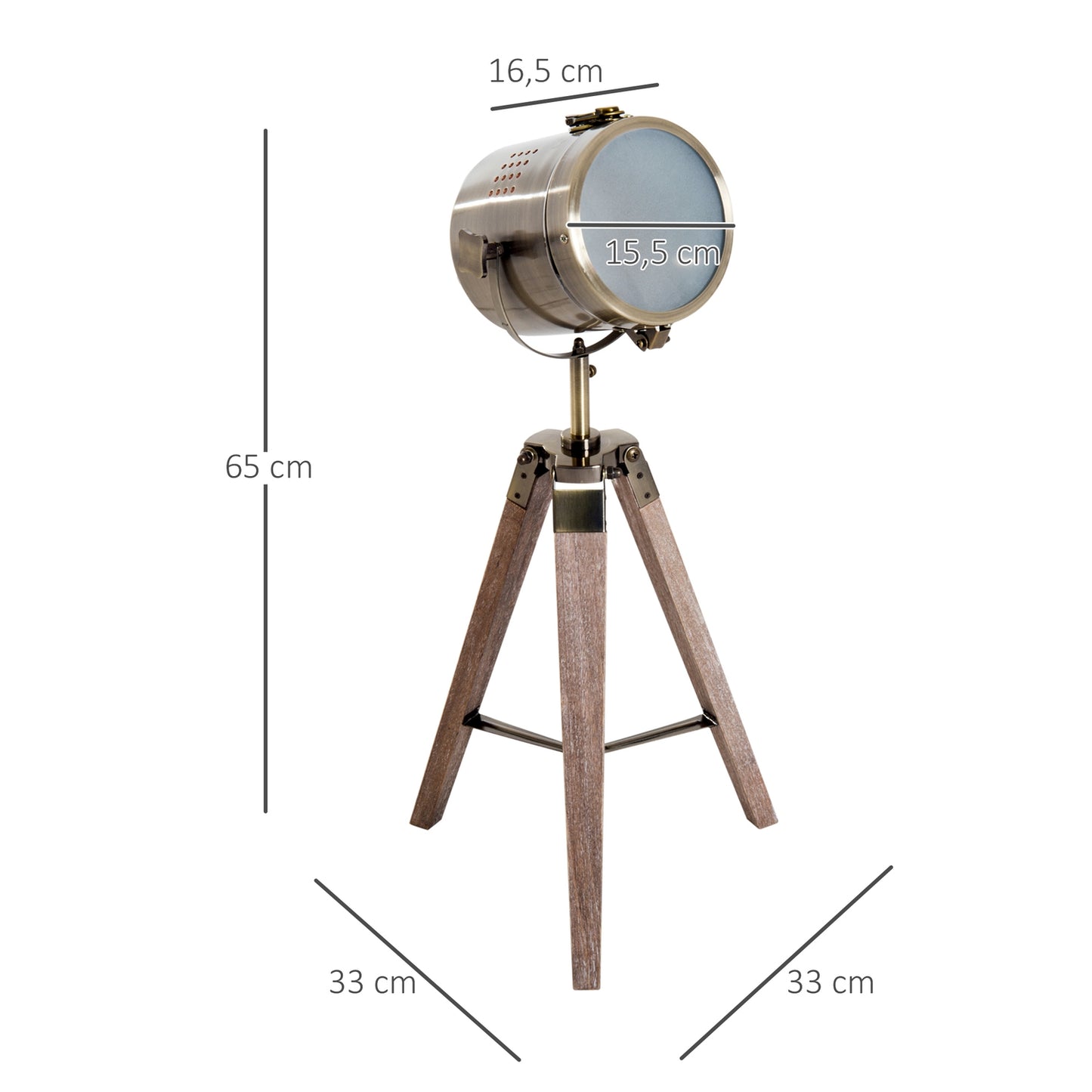 Stand floor lamp, stainless steel, E14, 33x33x65cm