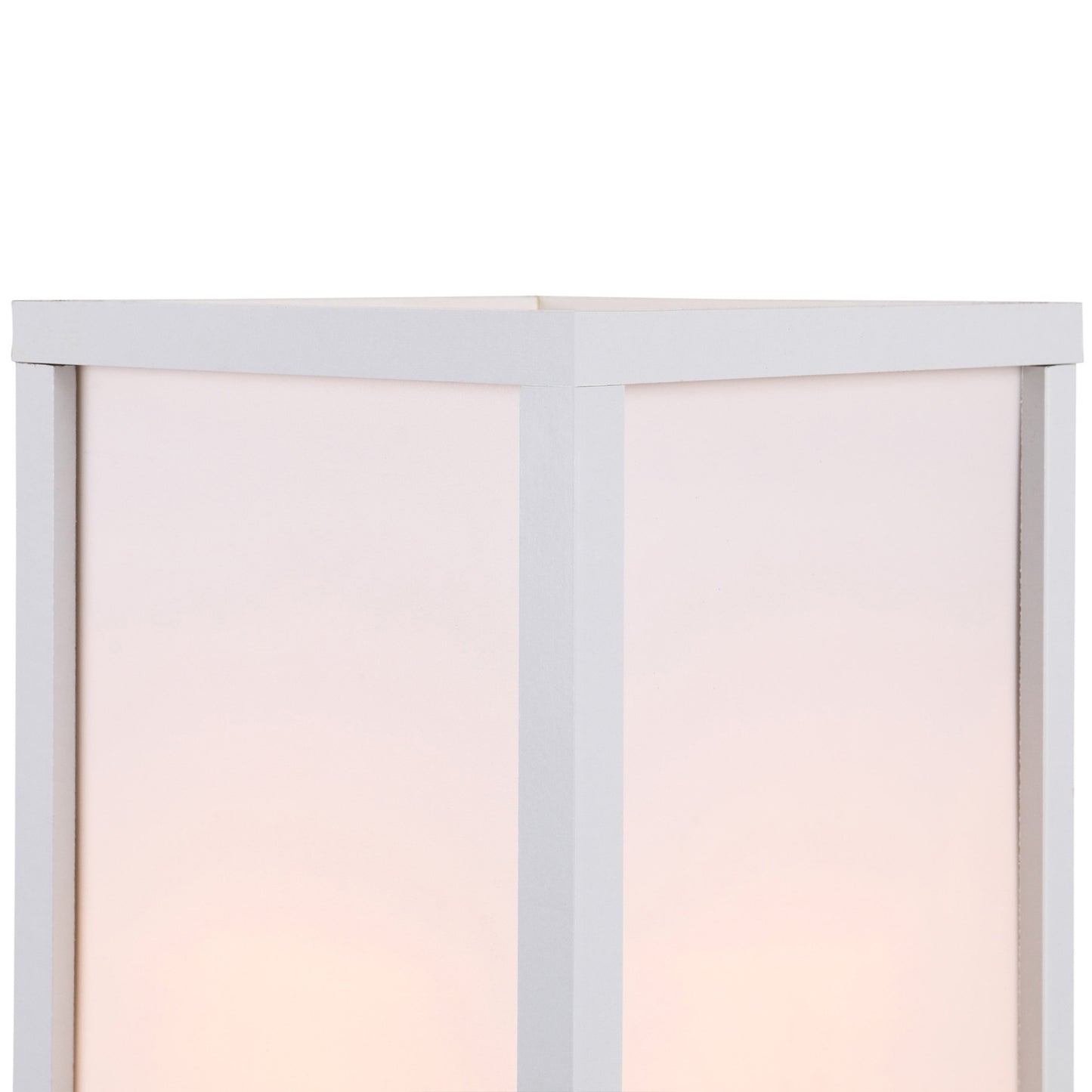 Floor lamp with 3 shelves, E27 socket, white, 26x160cm
