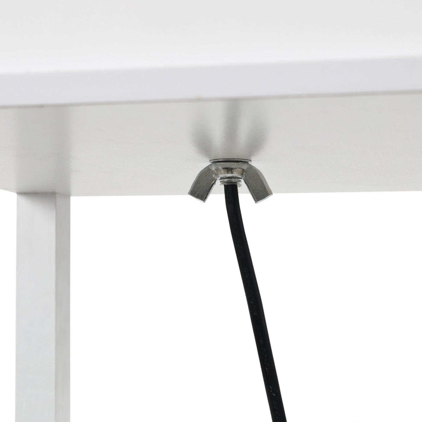 Floor lamp with 3 shelves, E27 socket, white, 26x160cm