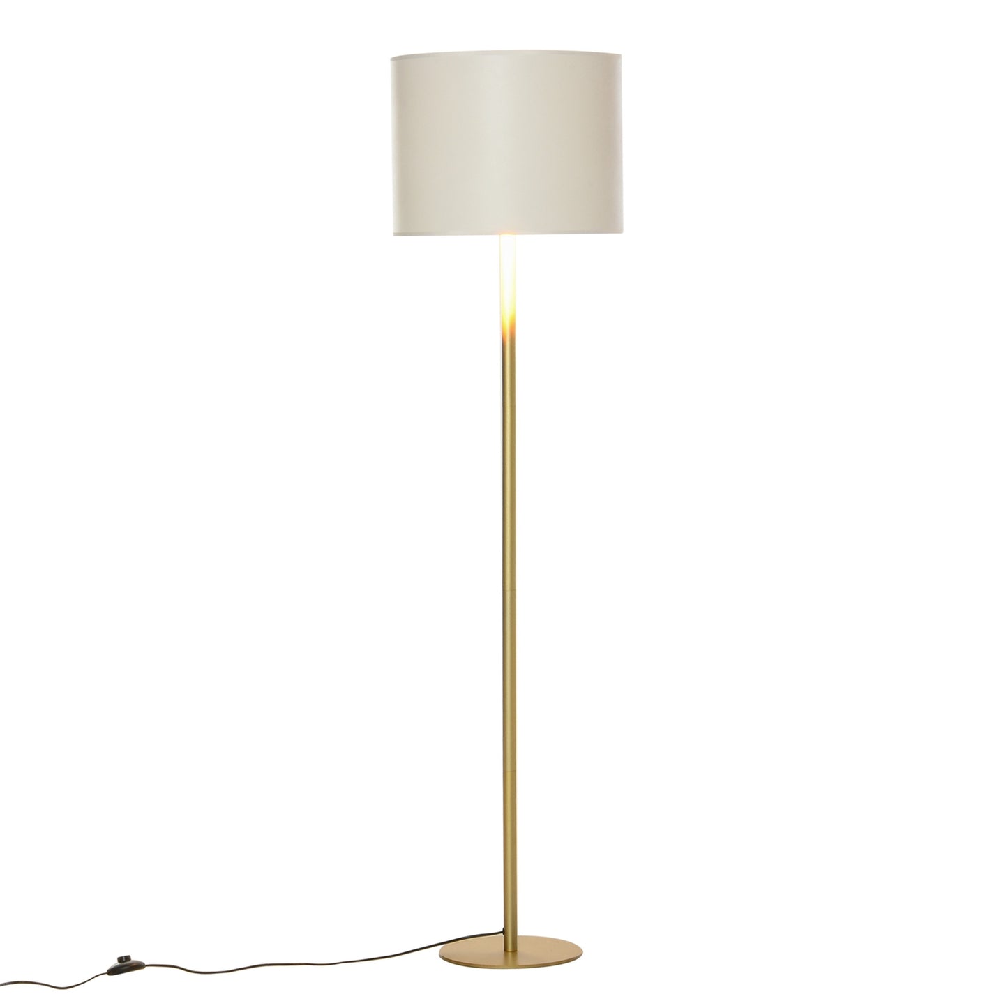 White metal floor lamp for living room, Ø40 x 160H Cm