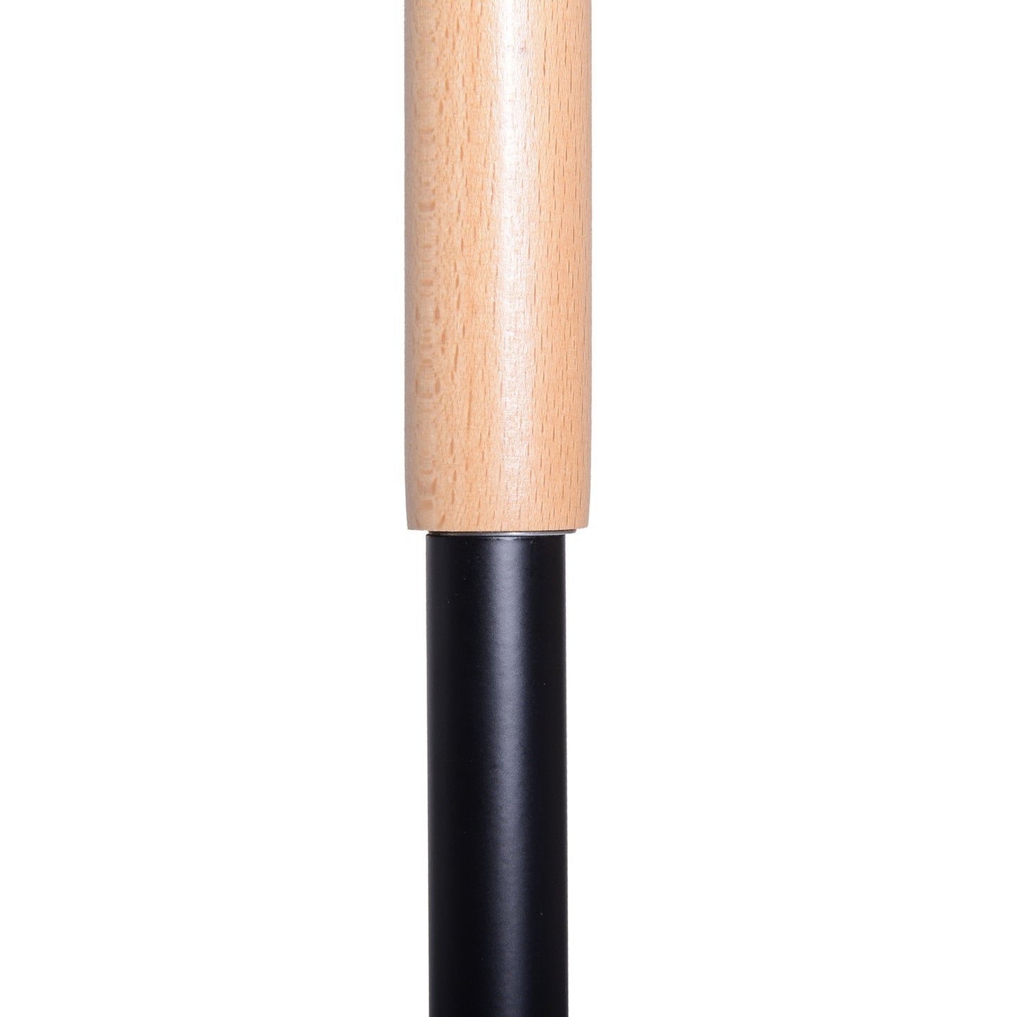 Industrial floor lamp - wood & metal, black/natural, 40W