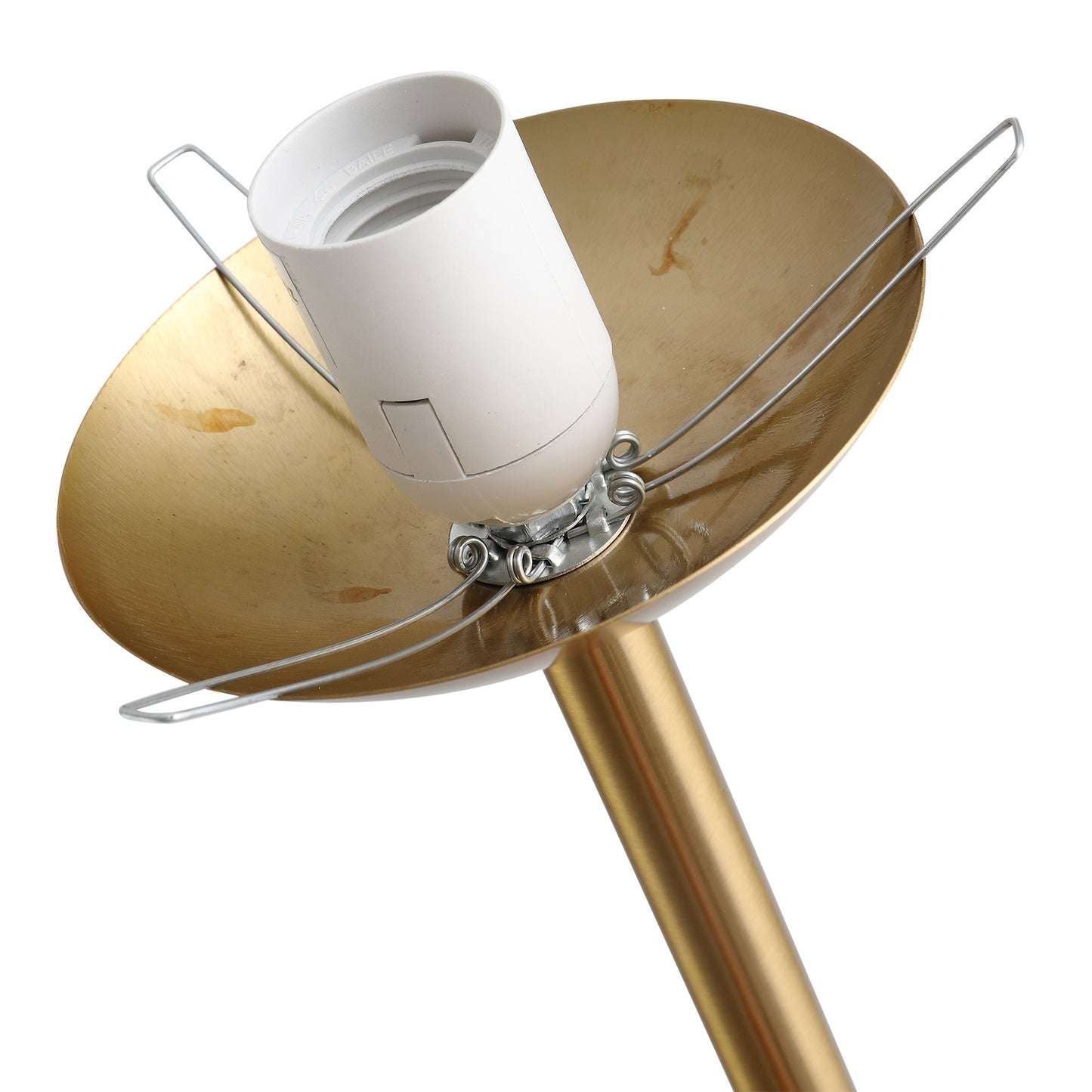 Gold metal floor lamp with glass - 25x25x171cm