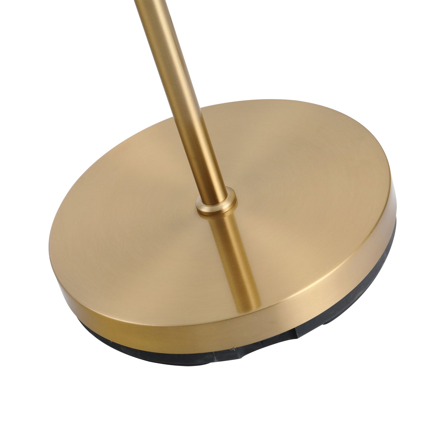 Gold metal floor lamp with glass - 25x25x171cm