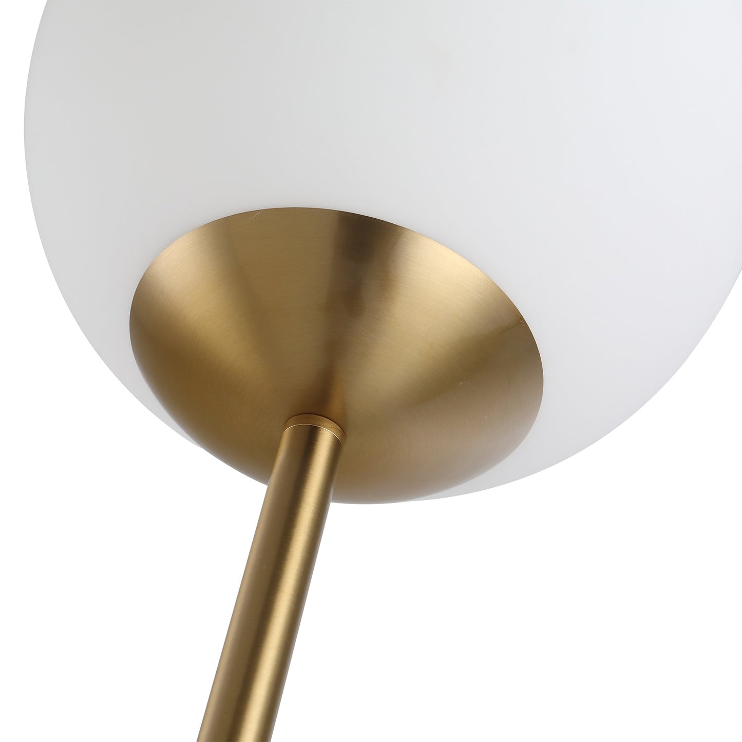 Gold metal floor lamp with glass - 25x25x171cm