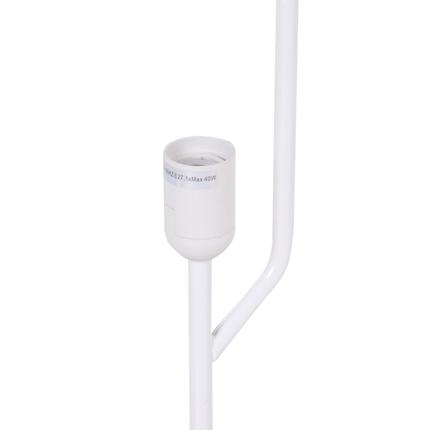 Modern floor lamp, white stainless steel, E27 socket