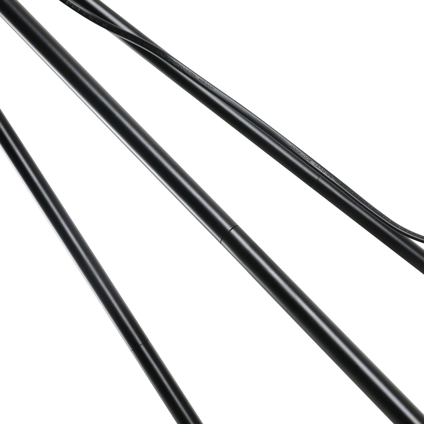 Modern black & white floor lamp E27, steel & polyester