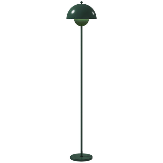 Floor Lamp with Round Shade, Foot Switch, Long Cable, Green