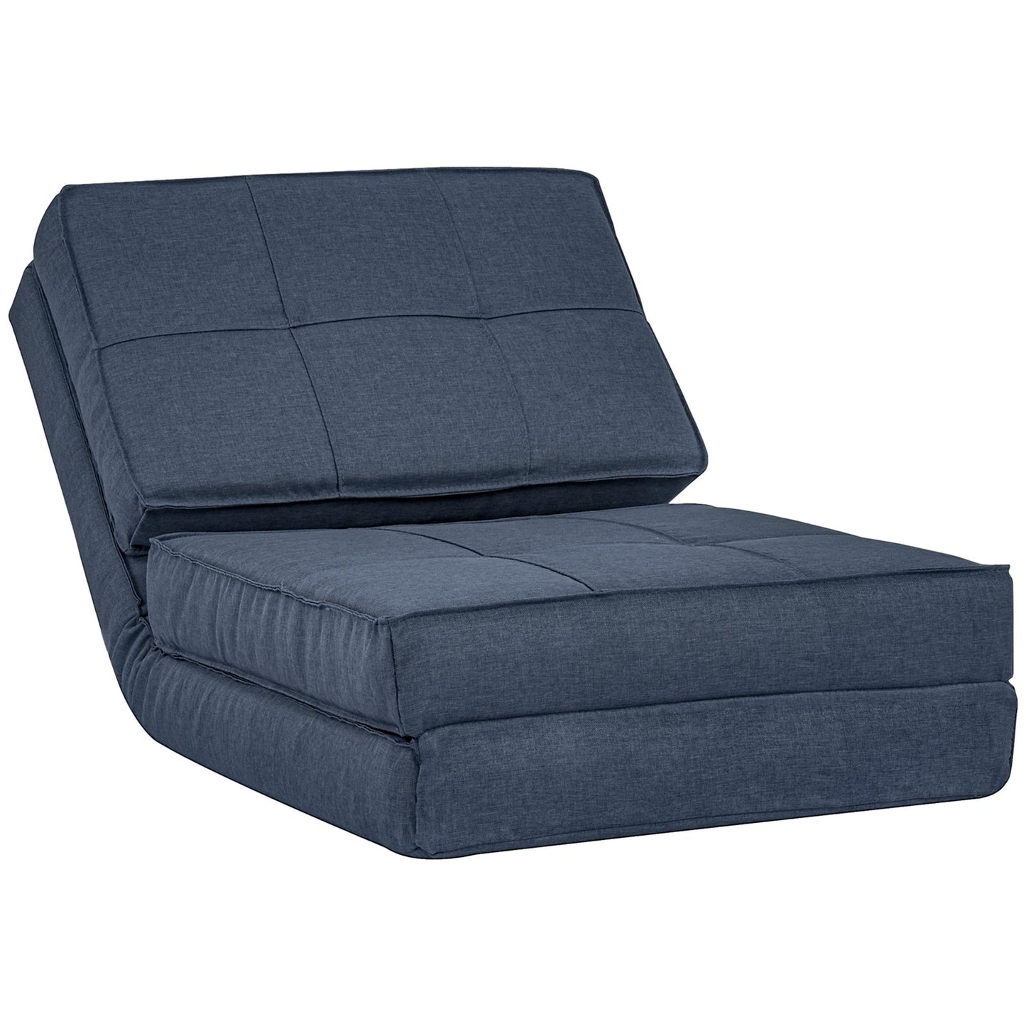 Adjustable sofa bed - dark blue, compact size