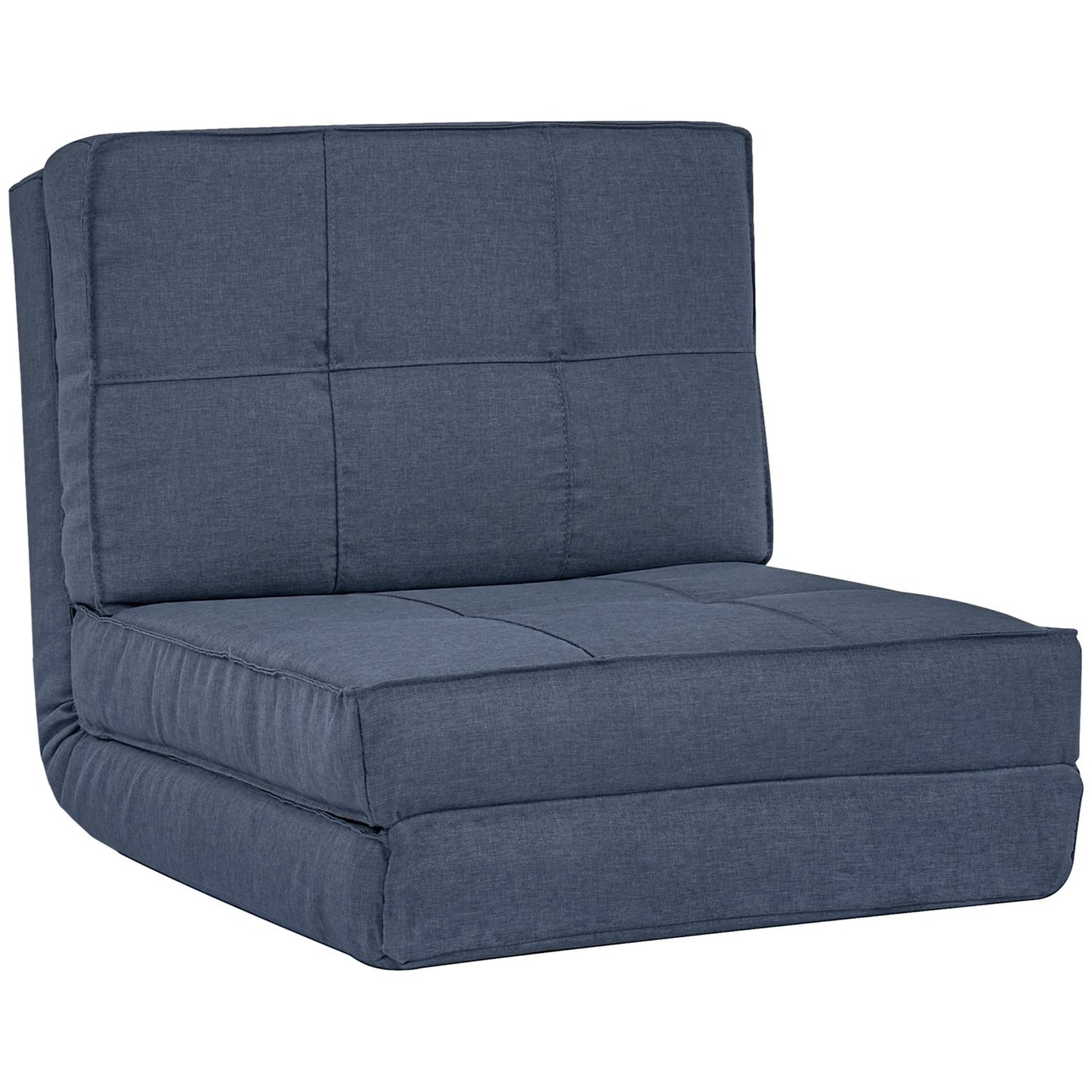 Adjustable sofa bed - dark blue, compact size