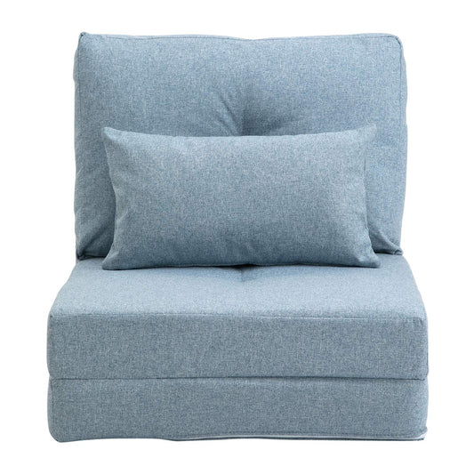 2-in-1 Floor Chair & Mattress, Adjustable, Sky Blue