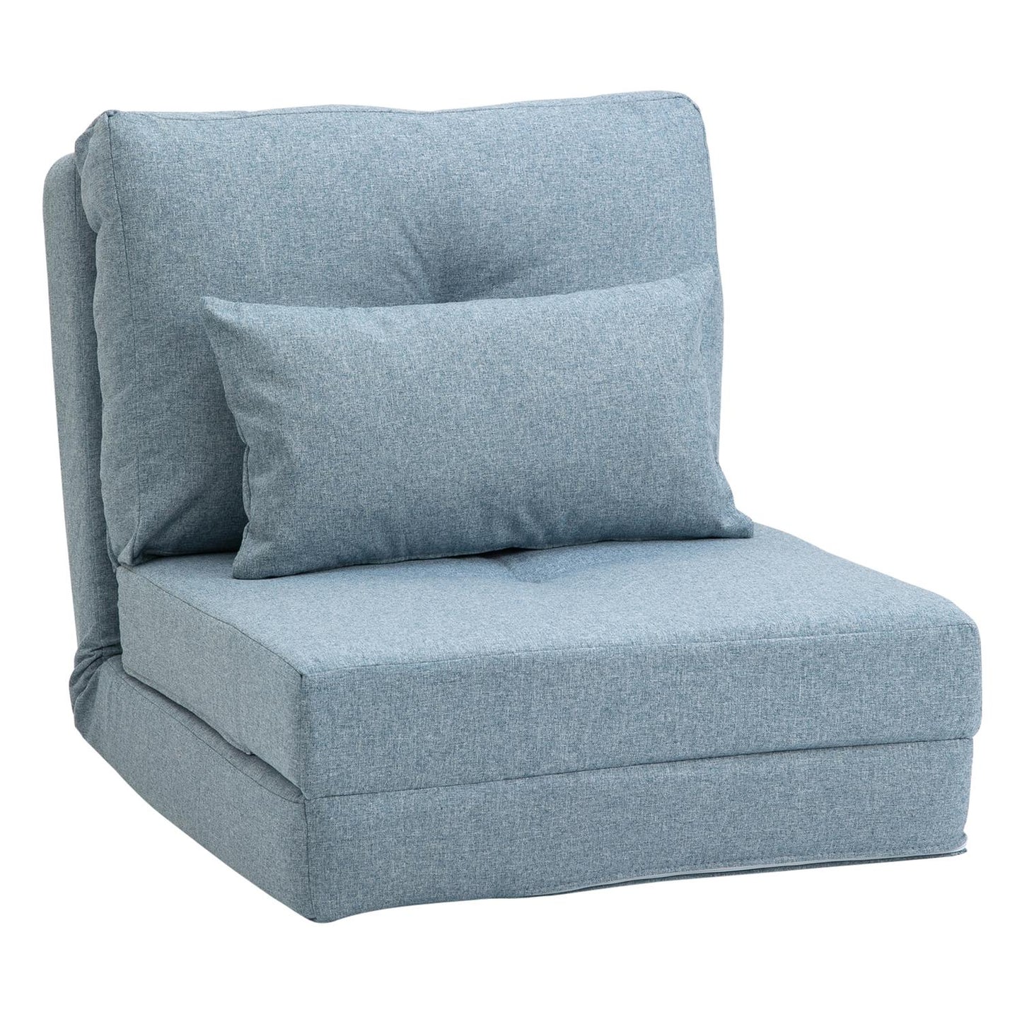 2-in-1 Floor Chair & Mattress, Adjustable, Sky Blue