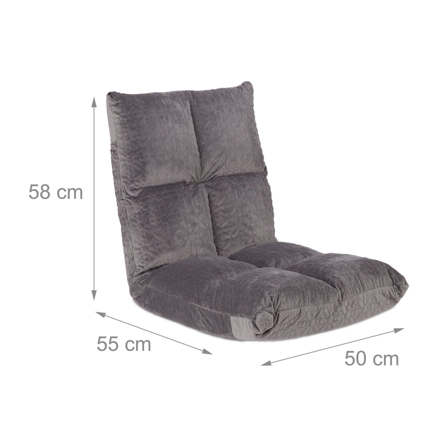 Floor chair with adjustable backrest