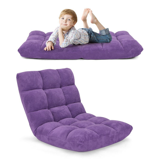 Floor chair with adjustable backrest Floor chair with backrest 105 x 59 x 15 cm purple