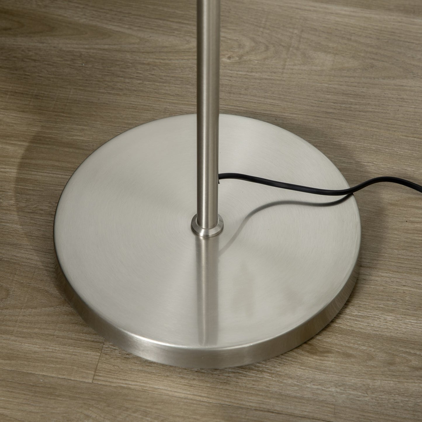 Floor lamp 40W E27, Silver & White, 169 cm, 3 glass shades