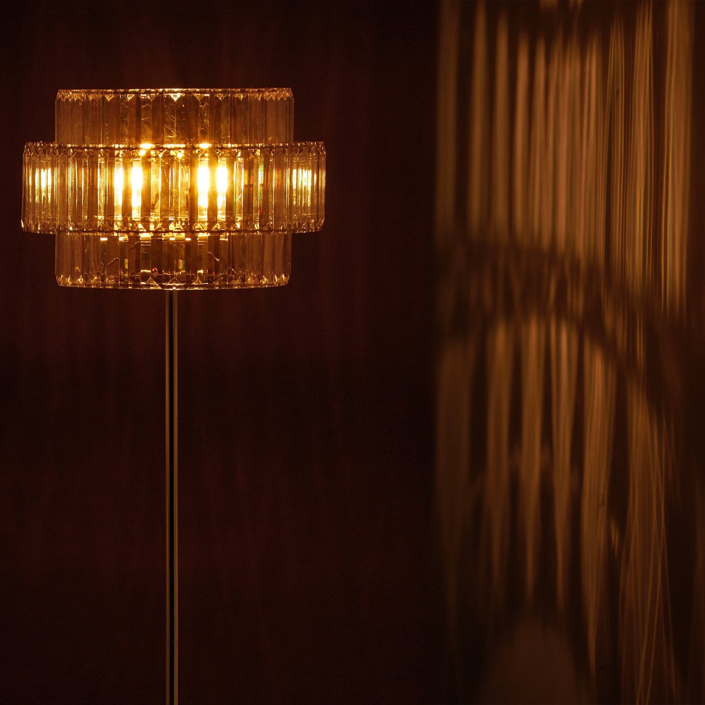 Floor lamp crystal gray