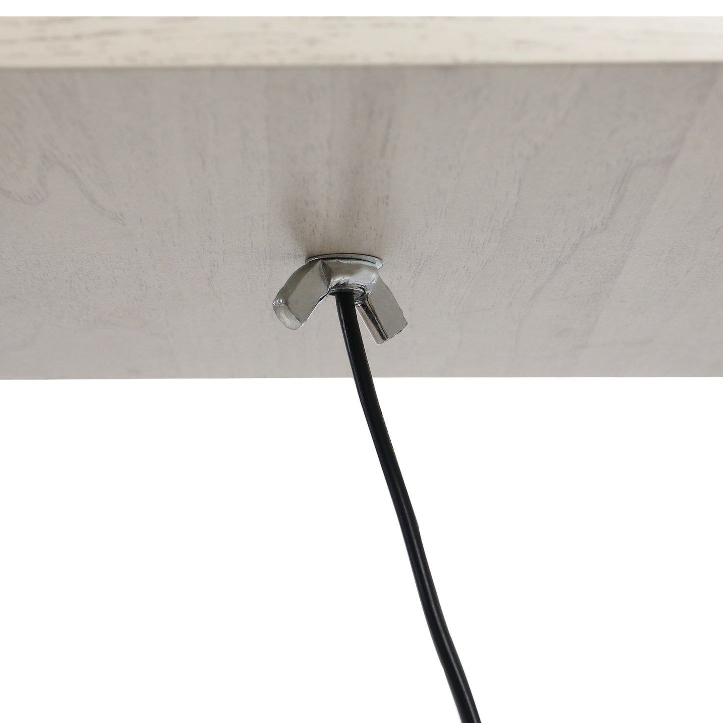 Floor lamp with shelves - Oak and White, E27 40W, 160cm