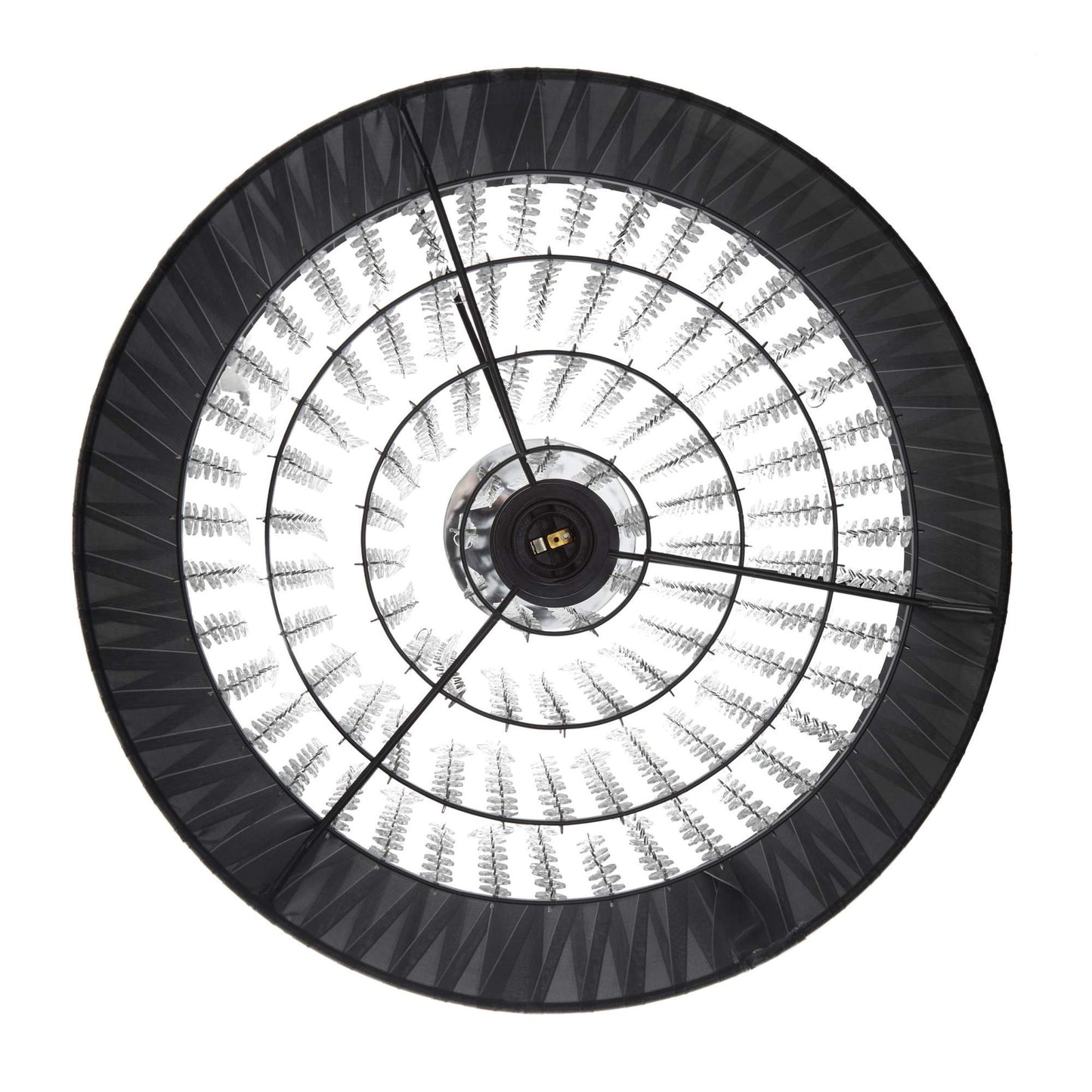 Floor lamp with crystals black