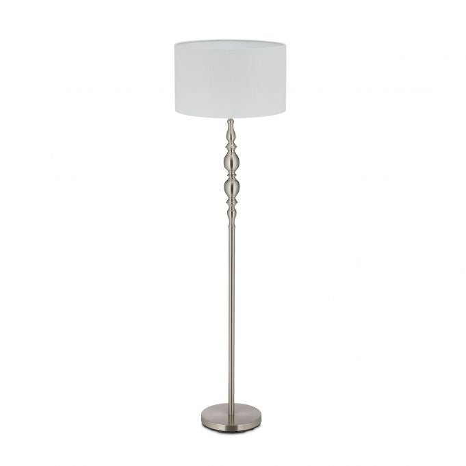 Floor lamp with fabric shade