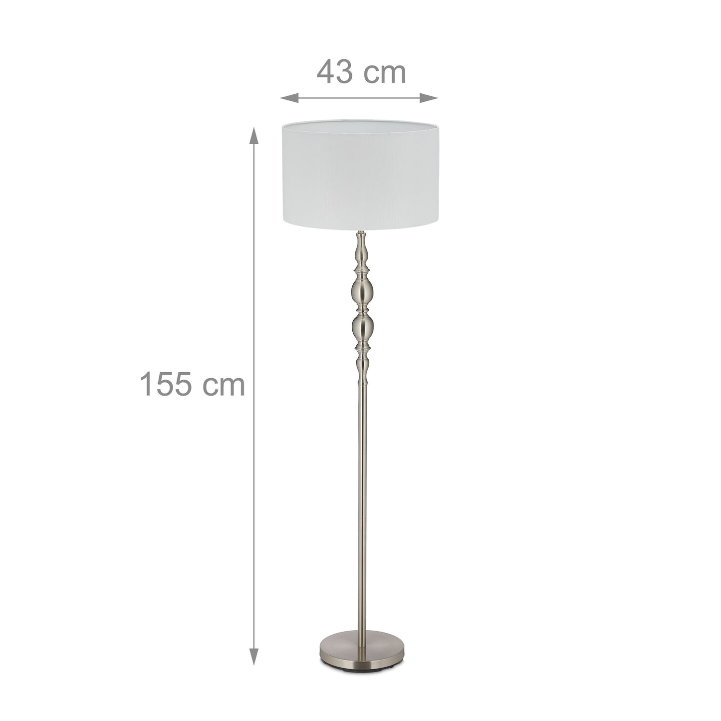 Floor lamp with fabric shade