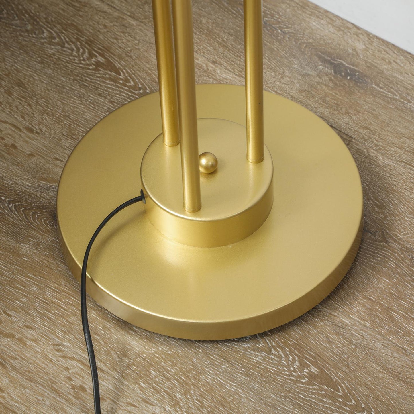 Floor lamp with rotating shades - 120W, gold, 1.65m