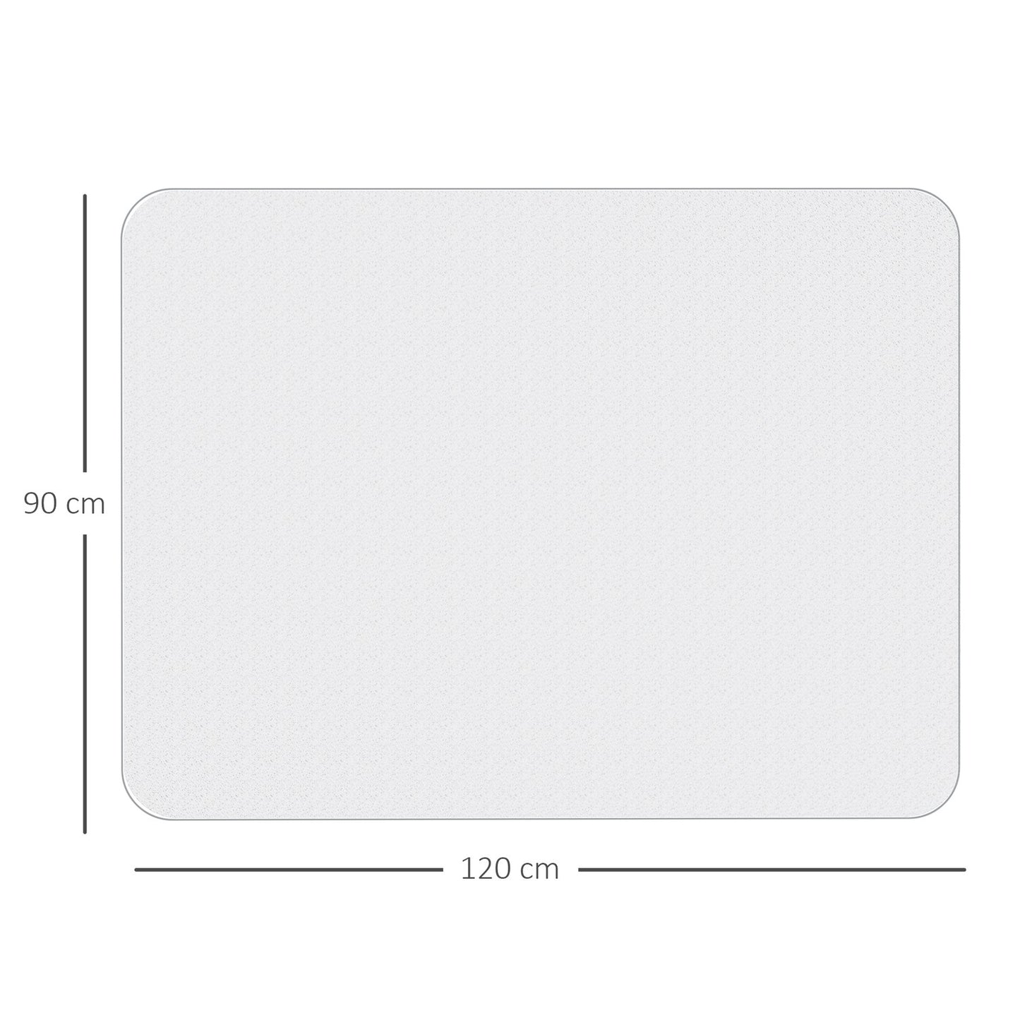 Office chair mat 90x120 cm, clear & scratch-resistant