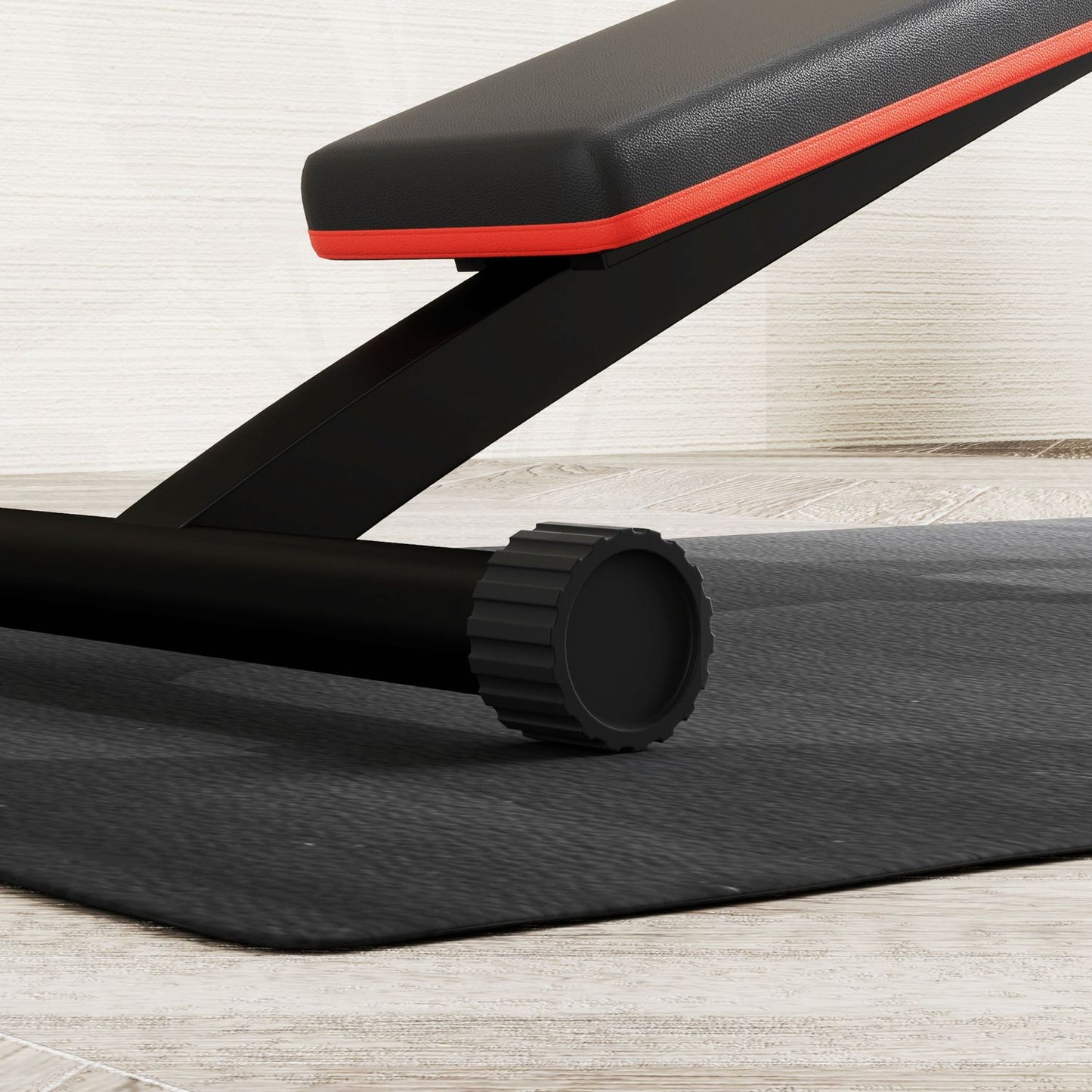 Black non-slip training mat, 4mm thick, 200x100cm