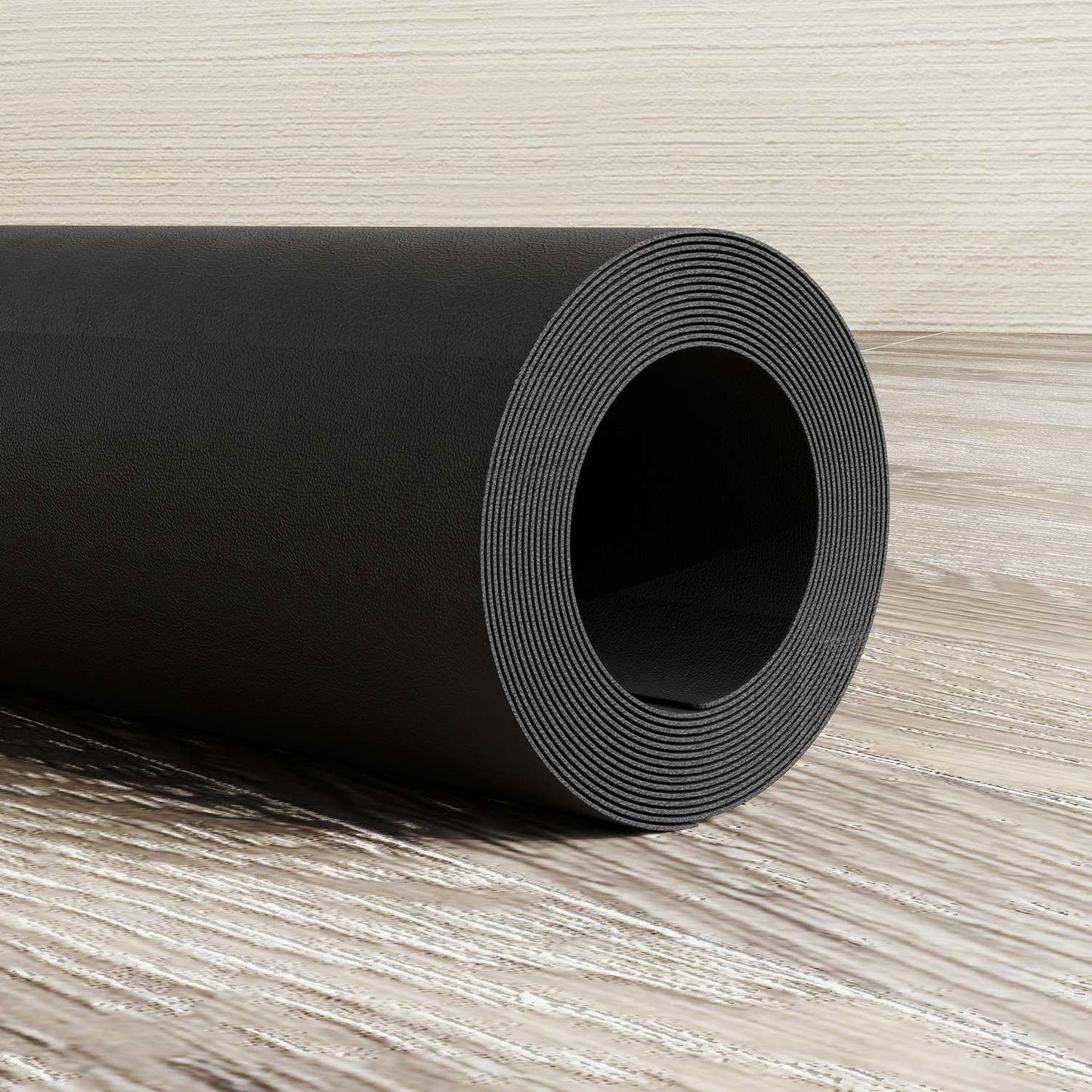 Black non-slip training mat, 4mm thick, 200x100cm