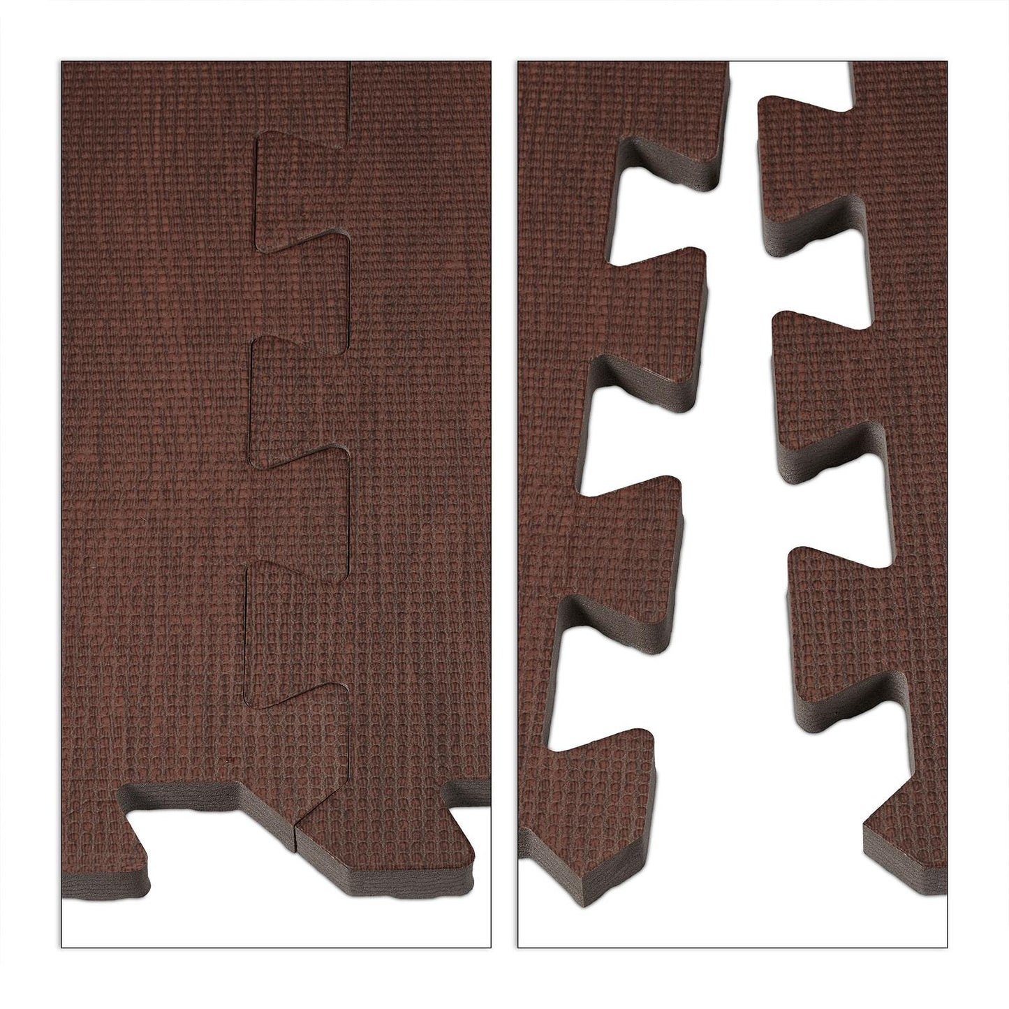 Floor protection mat in wooden look Set of 9