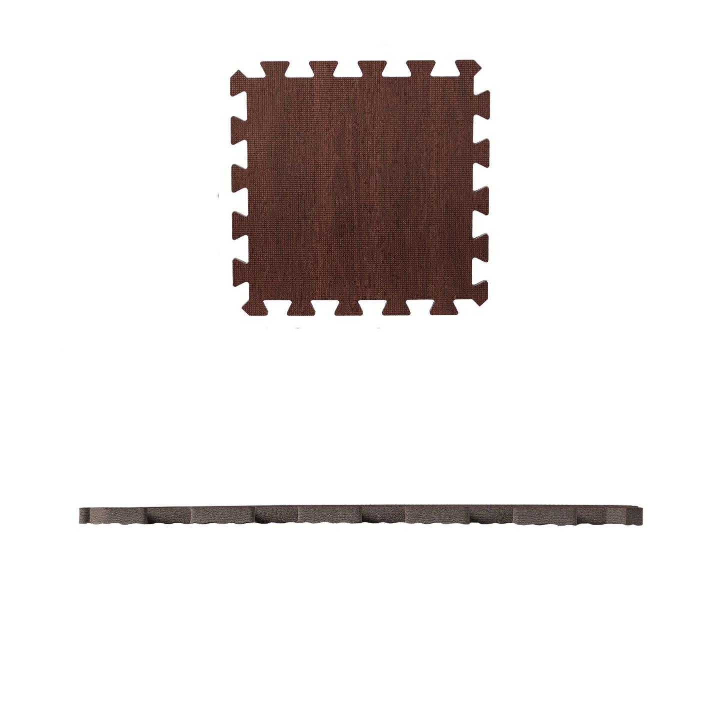 Floor protection mat in wooden look Set of 9