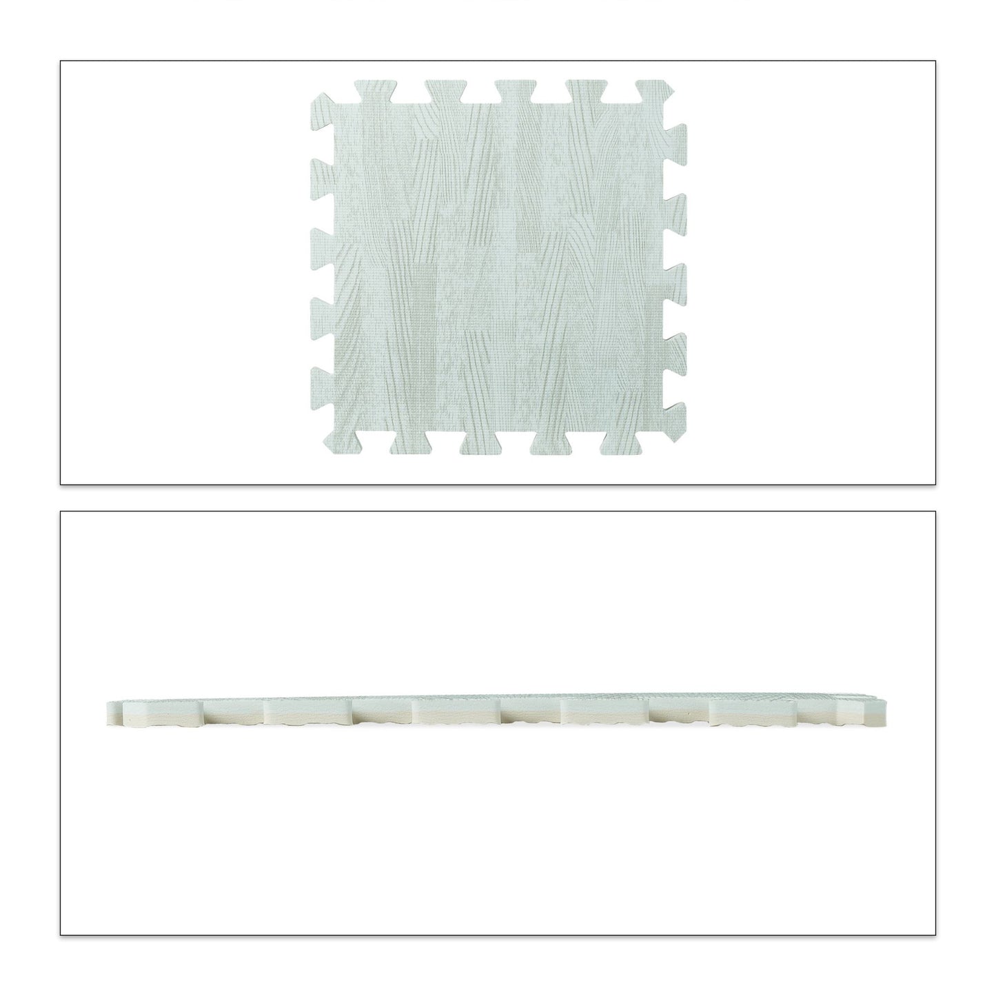 Floor protection mat in wooden look Set of 9