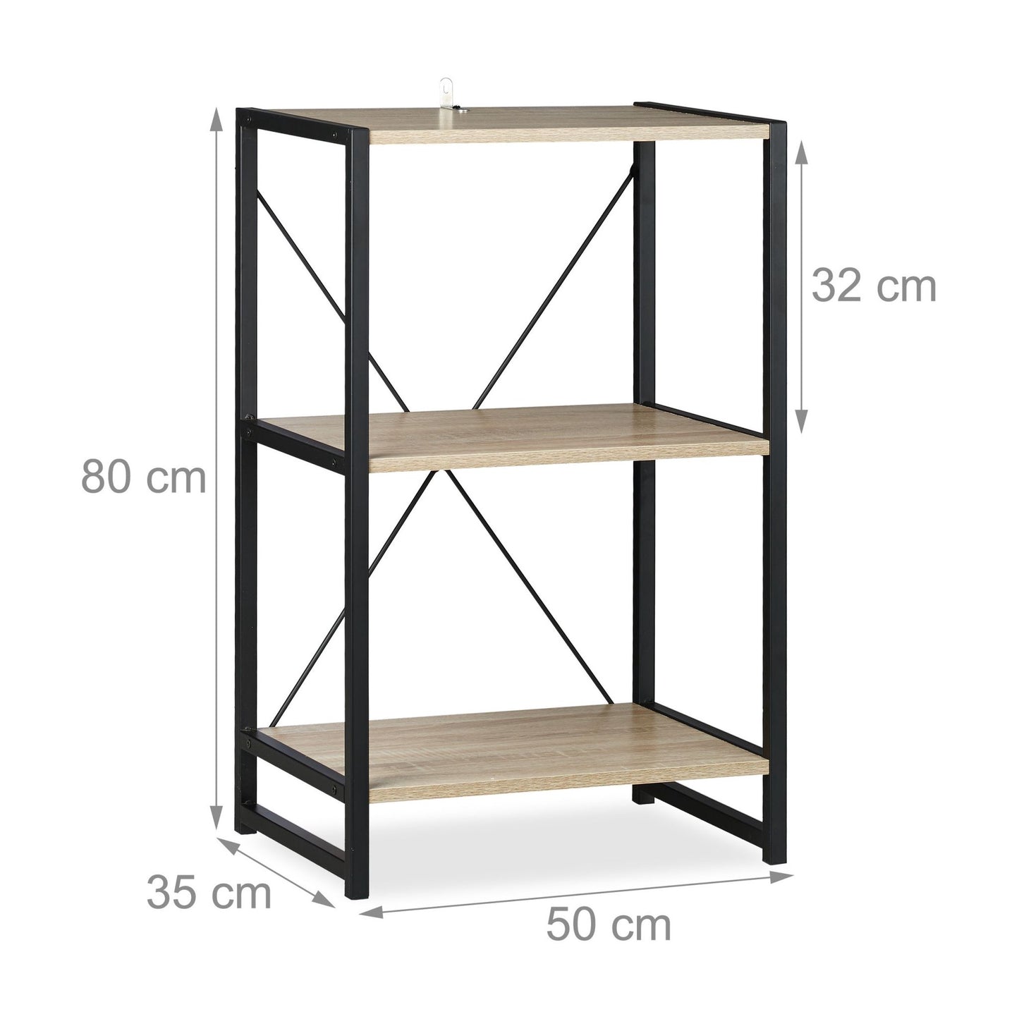 Floor shelf with 3 levels