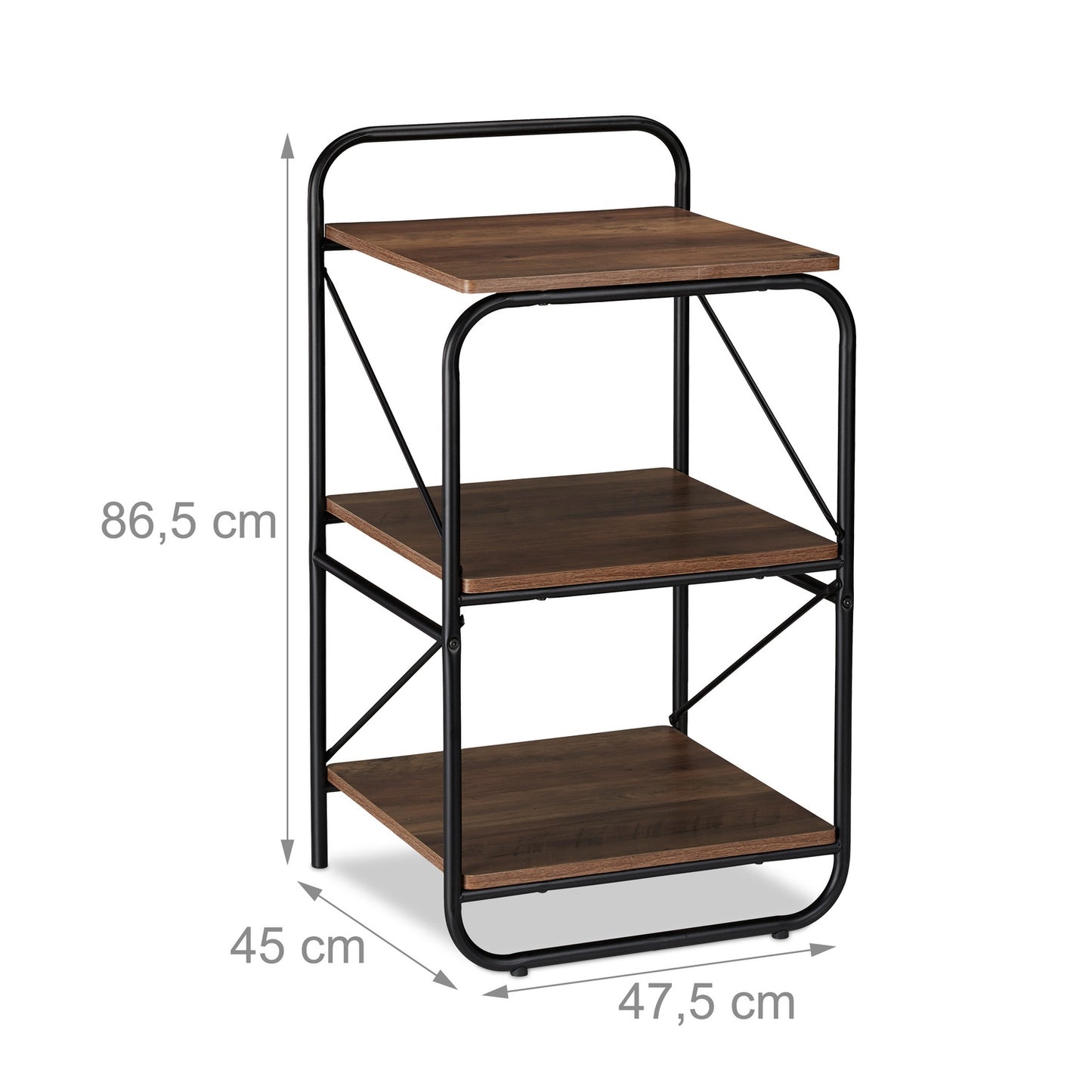 Floor shelf with 3 shelves