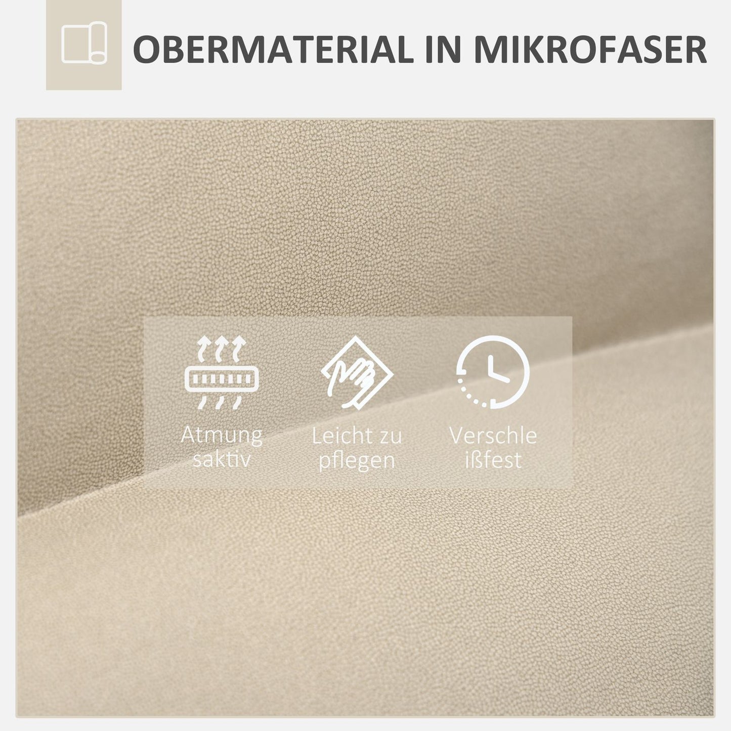Adjustable floor chair, 360° rotatable, beige, 62x70x95 cm