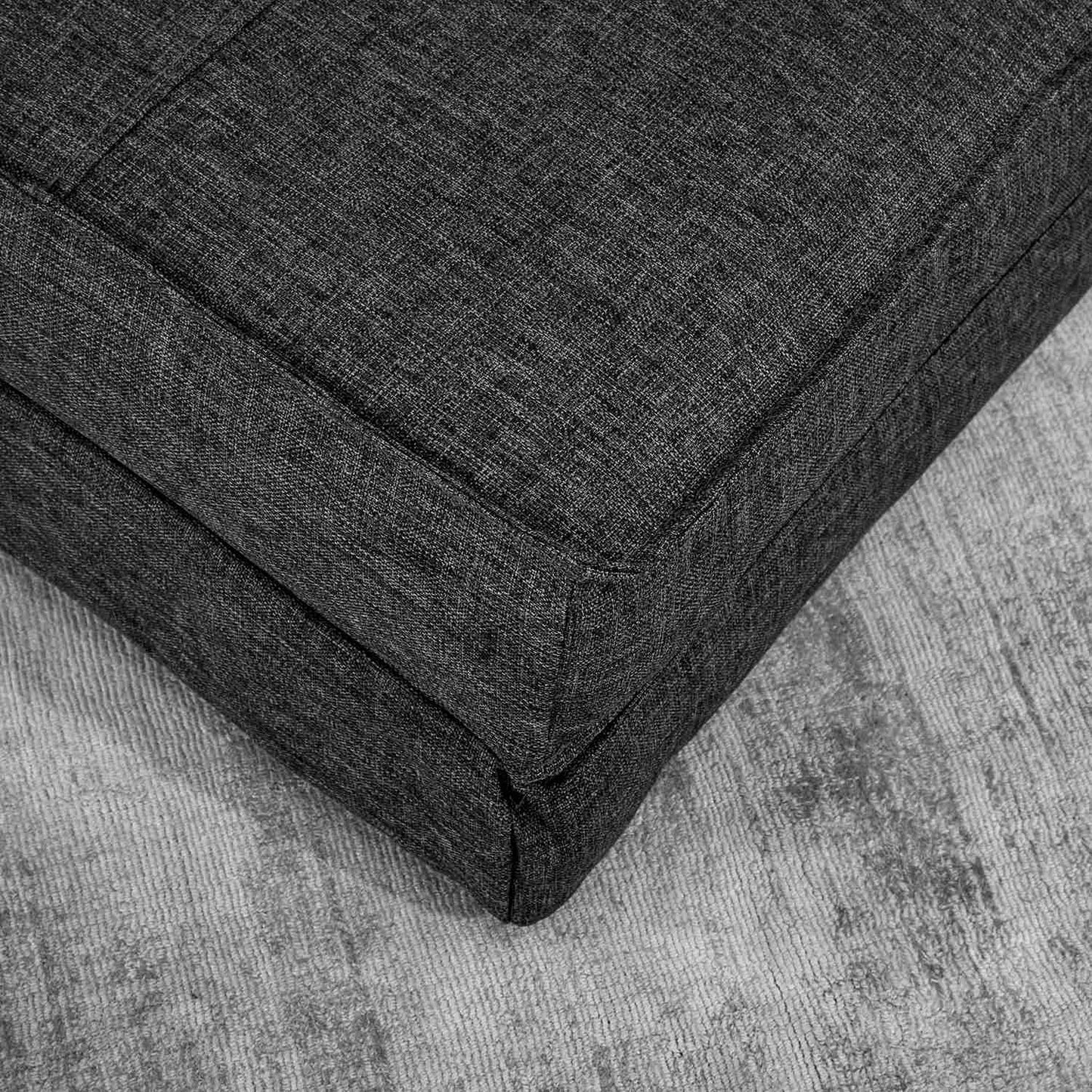 Folding Floor chair Sofa bed, 5-stage adjustable, dark grey
