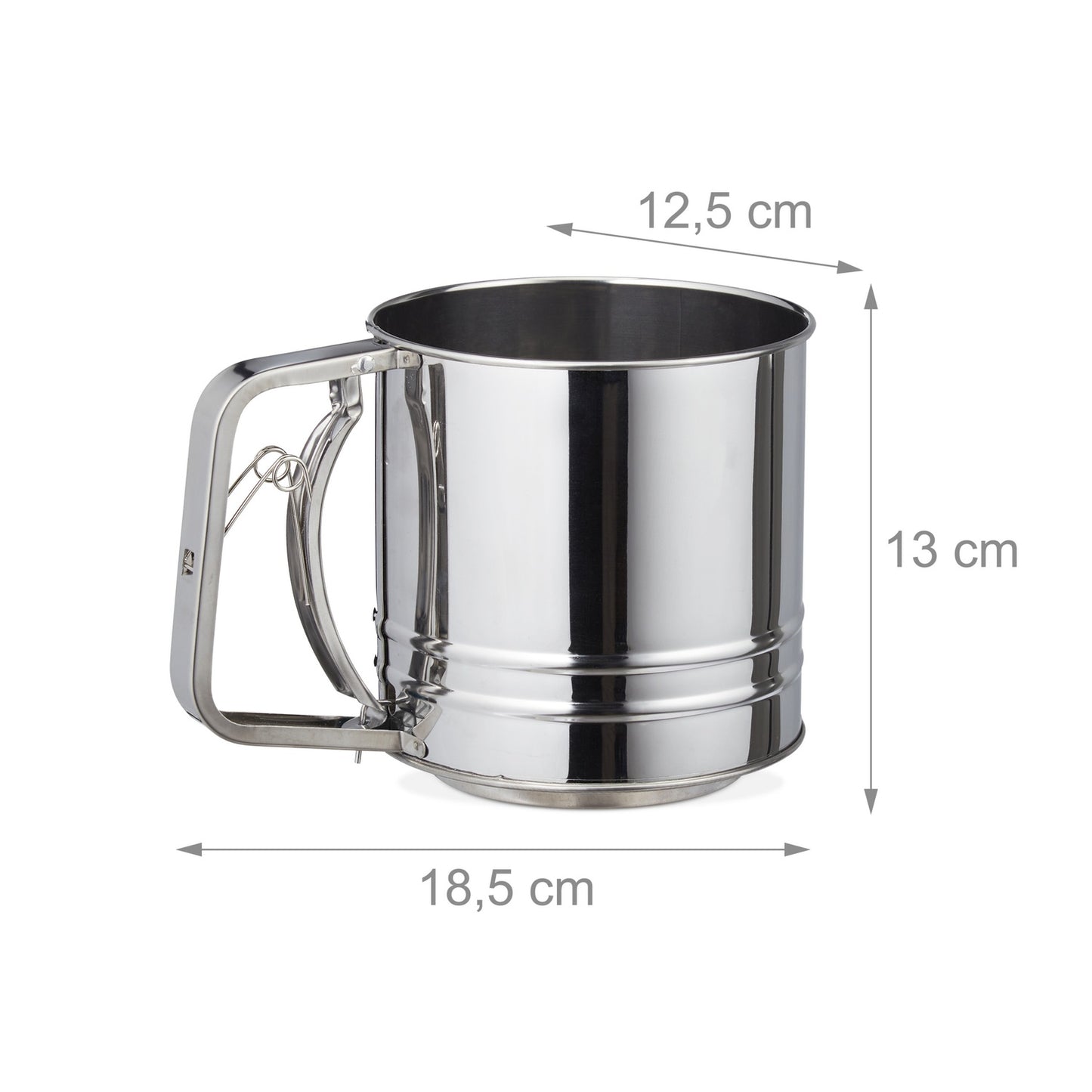 Flour sieve in stainless steel