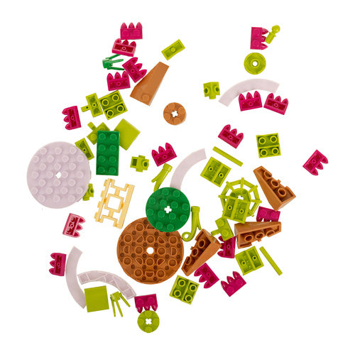 Flower Construction Blocks Set, 172 Pieces, Multicolor