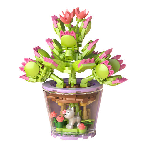 Flower Construction Blocks Set, 172 Pieces, Multicolor
