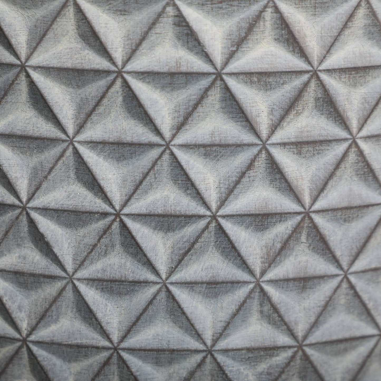 Set of 2 gray pots with feet and drainage holes