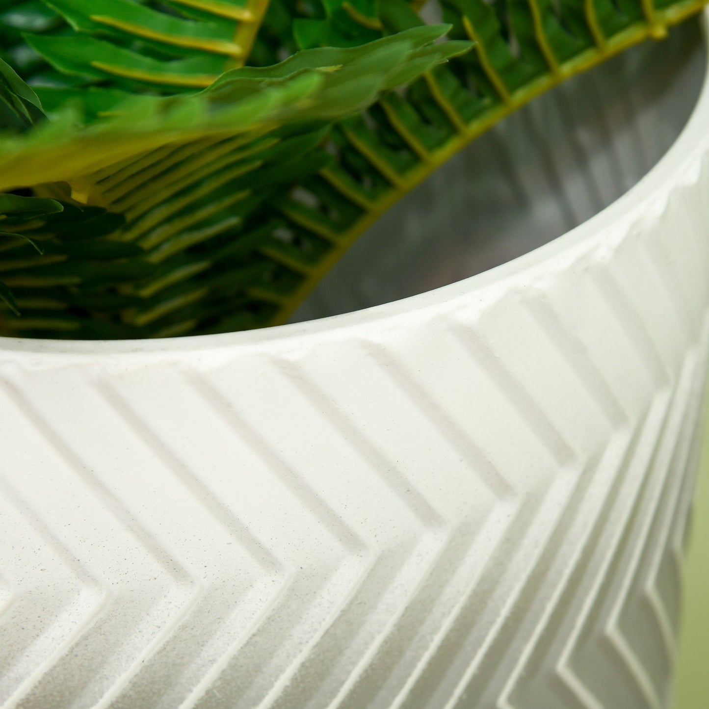 Plant stand in metal with 2 indoor/outdoor flower pots