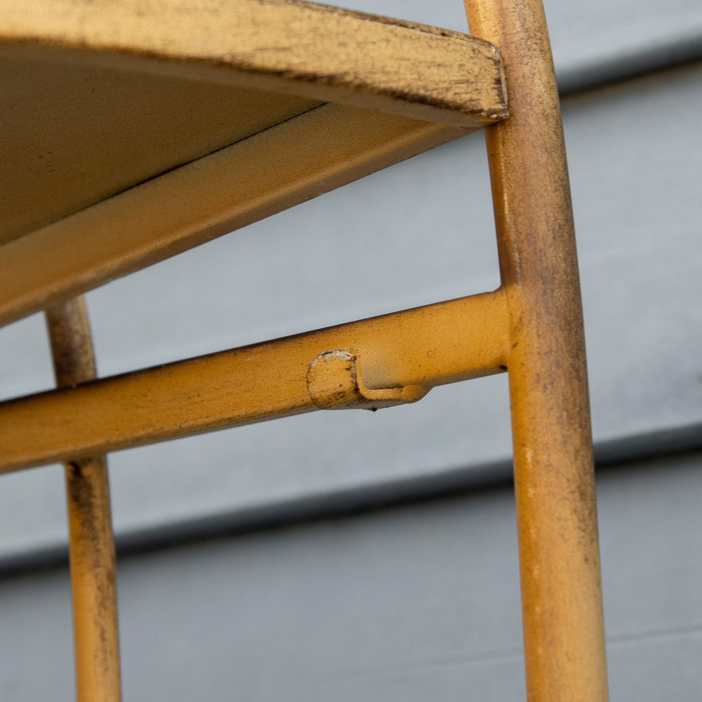 Folding metal rack - 3-tier corner shelf, brown