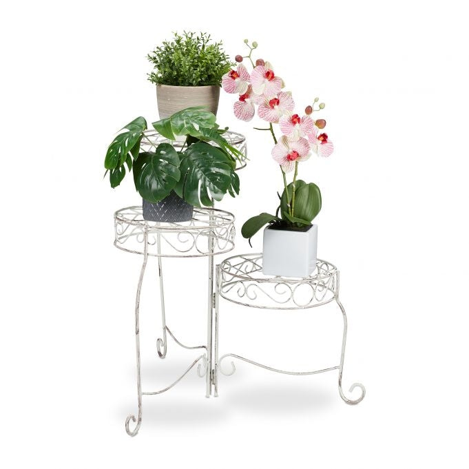 Flower Stairs Metal 3 Shelf