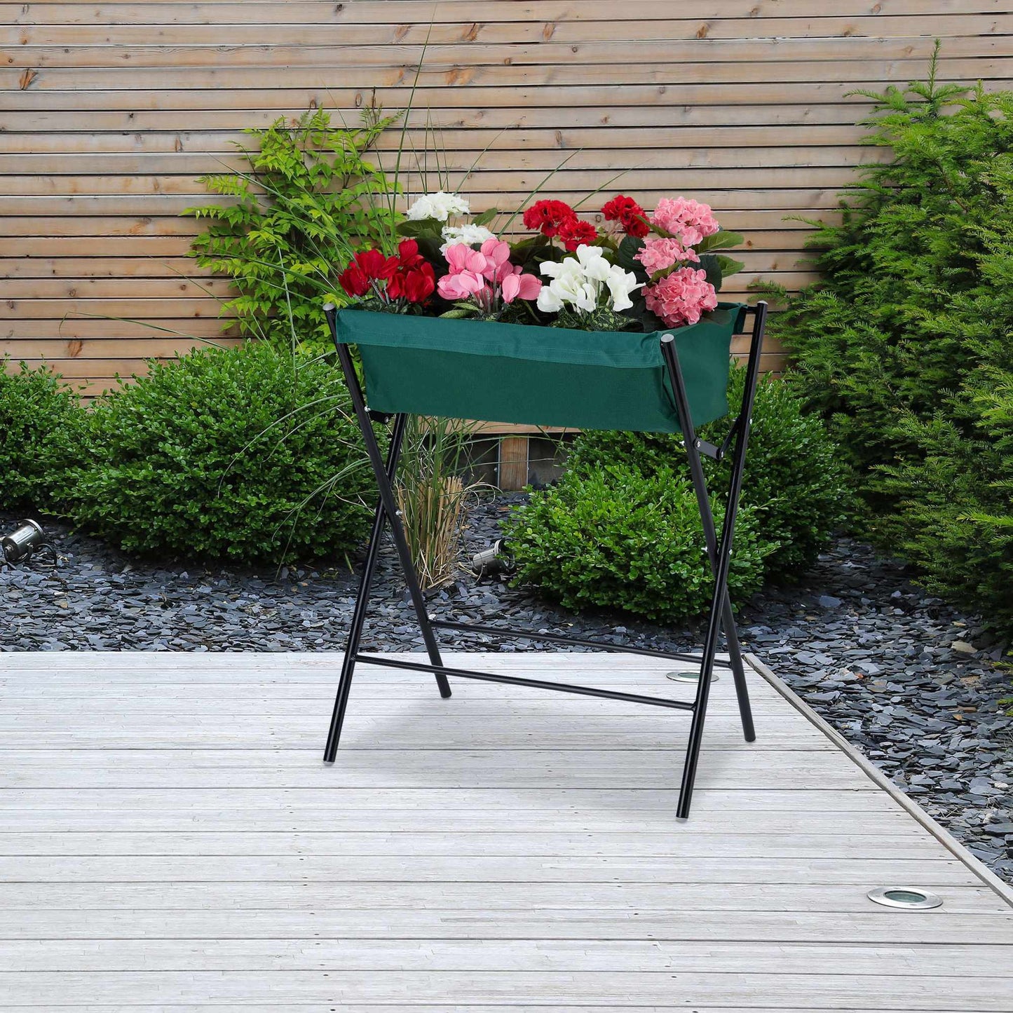 Flower box on legs foldable