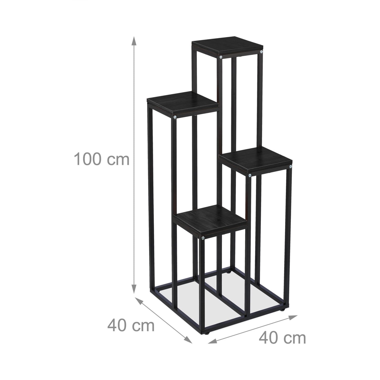Flower staircase black in 4 levels