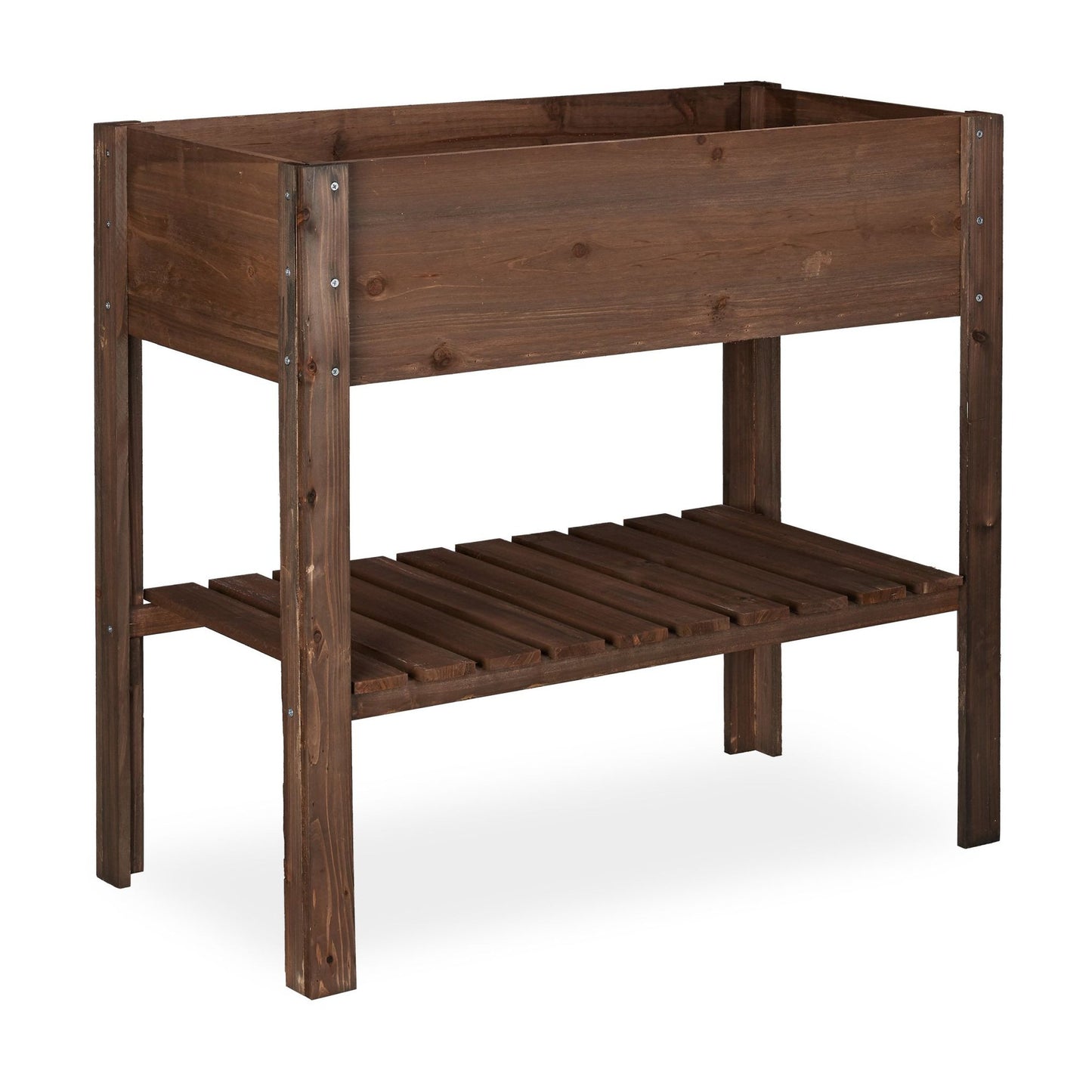 Flower table in dark wood