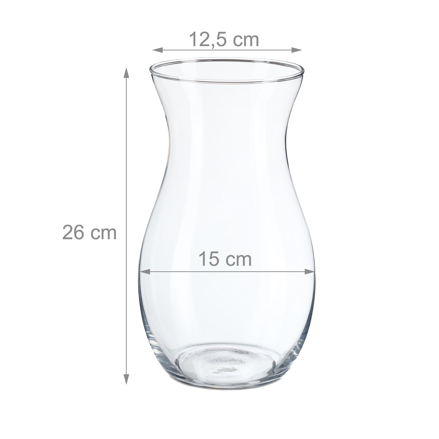 Flower vase in glass