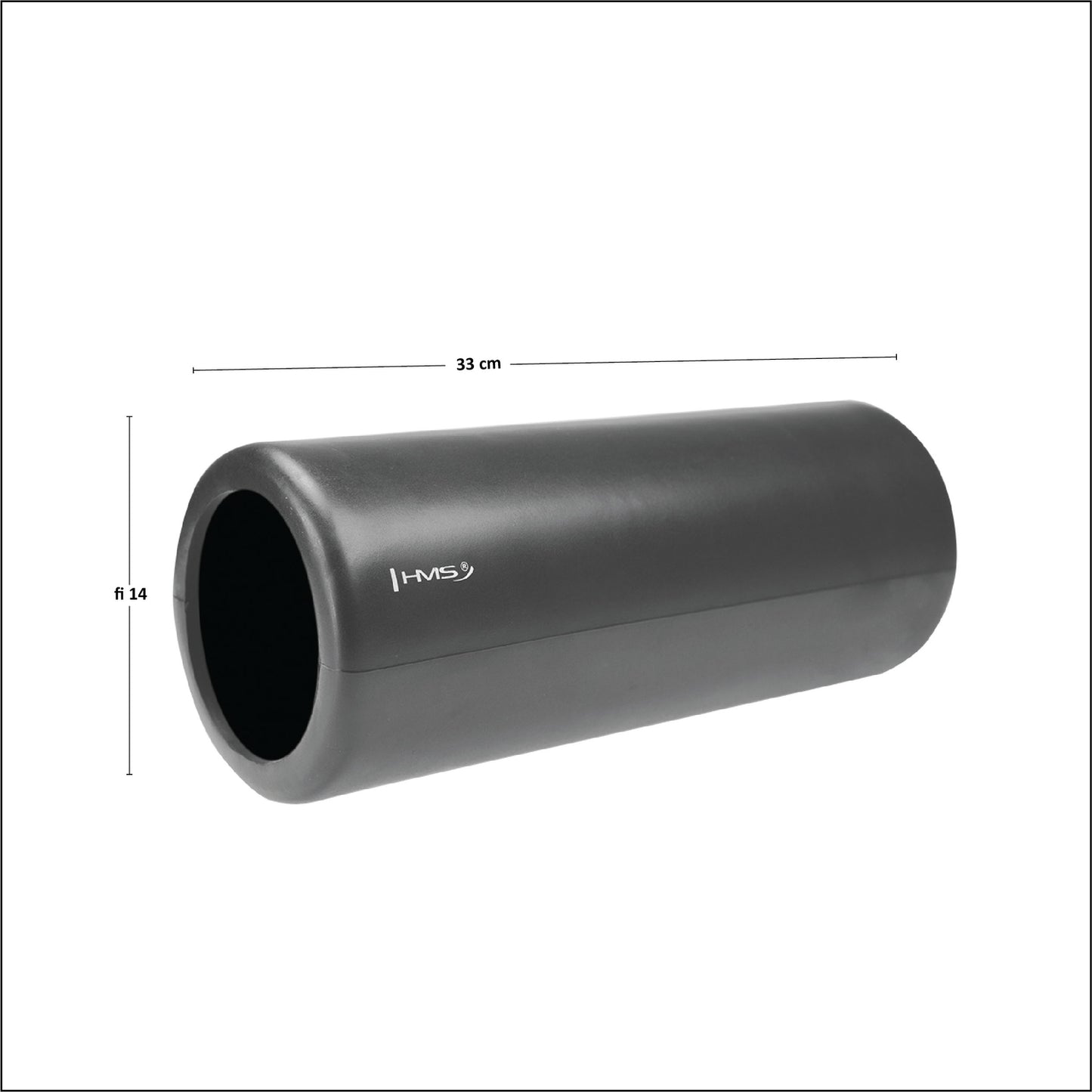 Foam Roller, Graphite, 33 cm Length