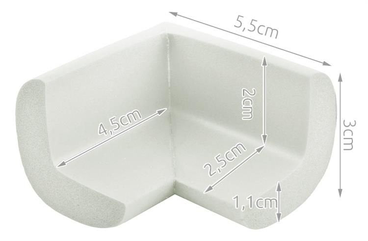 Foam corner protection - 4 pieces (white)